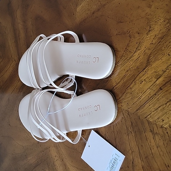 LC Lauren Conrad Jadeblush Strappy Slide Sandals, 8, Blush, NWT - Picture 2 of 6